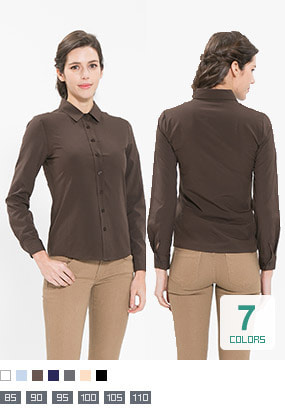 B-101L~110L 여성 긴팔 단색 블라우스